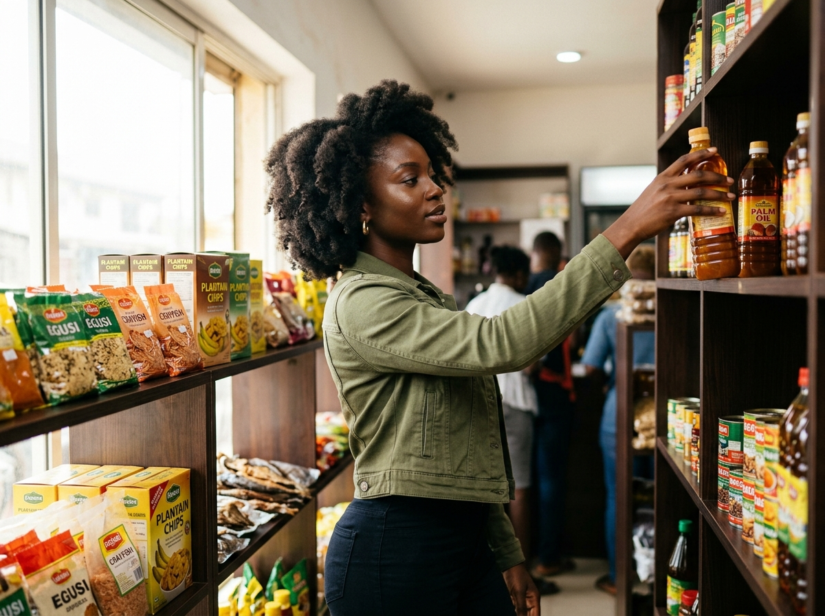 Cliente choisissant des produits